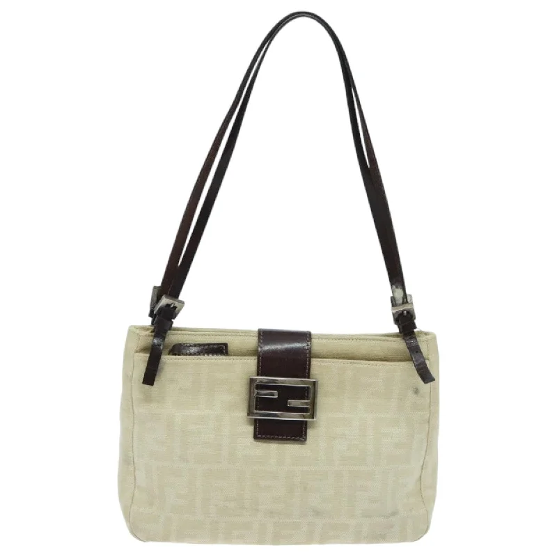 Fendi Mamma Baguette  Canvas Shoulder Bag (Pre-Owned)