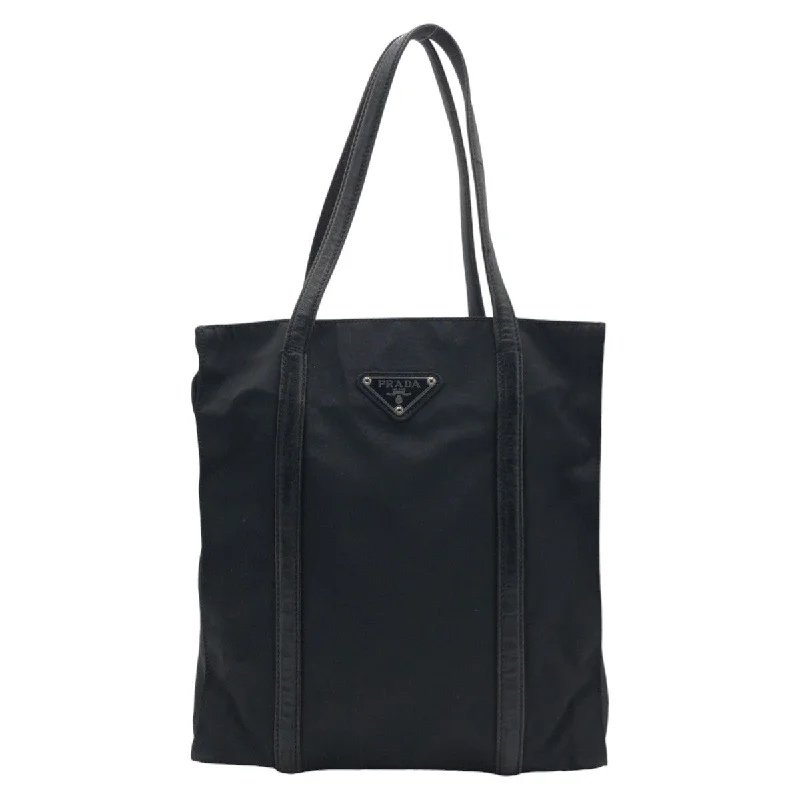 Prada Nylon Tessuto Triangle Logo Tote Bag