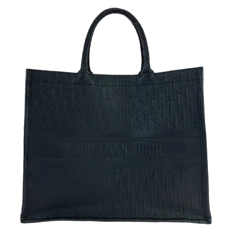 Dior Trotter Book Tote Large Black Calfskin