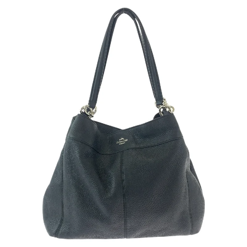 Coach Black Leather Tote Bag