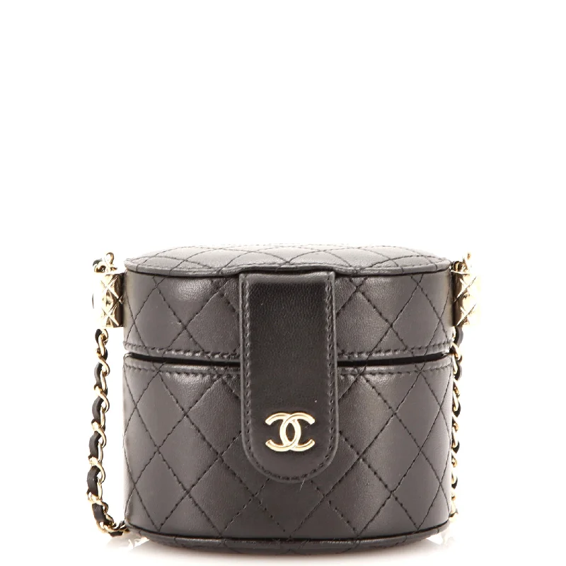 CC Allure Vanity Case with Chain Quilted Lambskin Mini