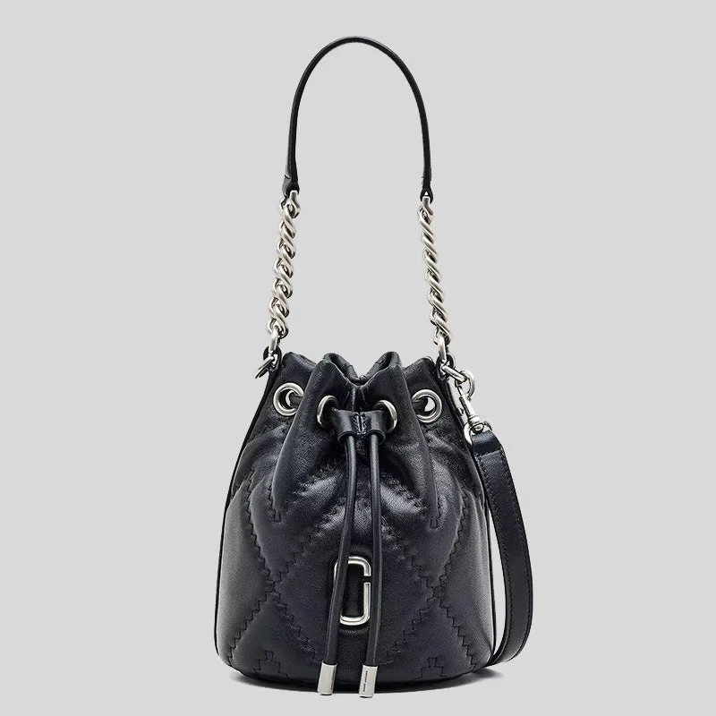 Marc Jacobs The Quilted Leather J Marc Bucket Bag Black 2F3HCR045H01