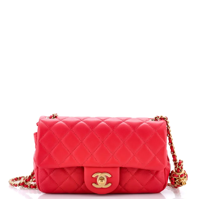 Pearl Crush Flap Bag Quilted Lambskin Mini