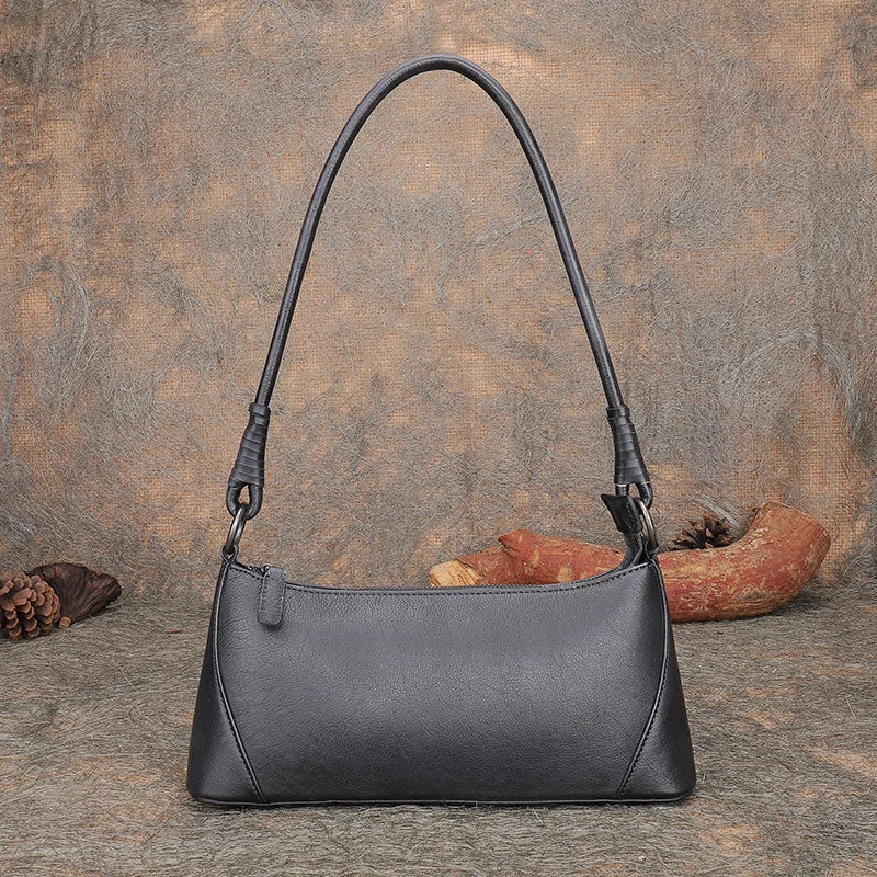 Cute Womens Small Black Leather Over The Shoulder Bags Handbags for Women