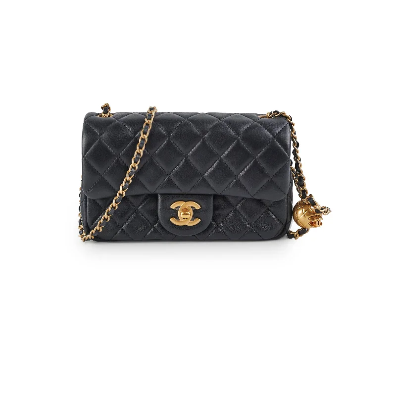 Chanel Mini Rectangular Pearl Crush Lambskin Black