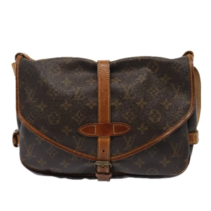 Louis Vuitton Saumur  Canvas Shoulder Bag (Pre-Owned)