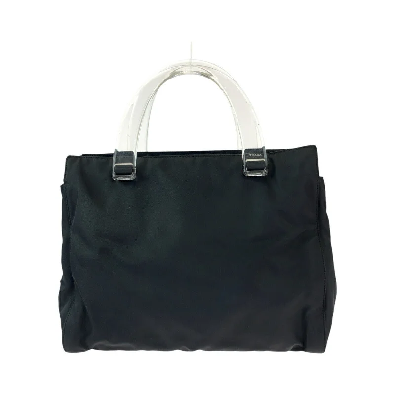 Prada Nylon Tessuto Logo Plate Tote Bag