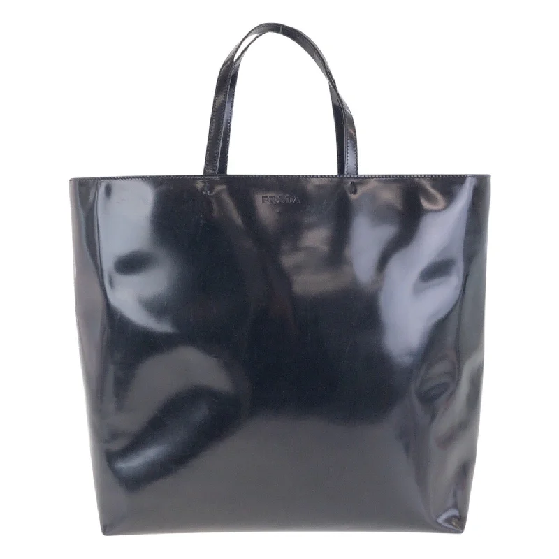 Prada Black Patent Leather Tote Bag