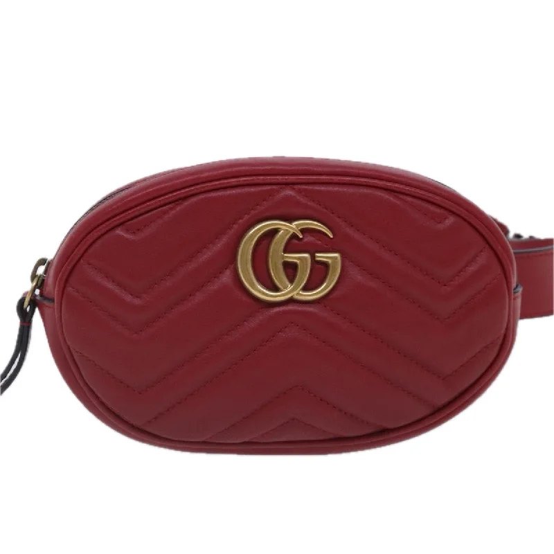 Gucci Gg Marmont  Leather Shoulder Bag (Pre-Owned)