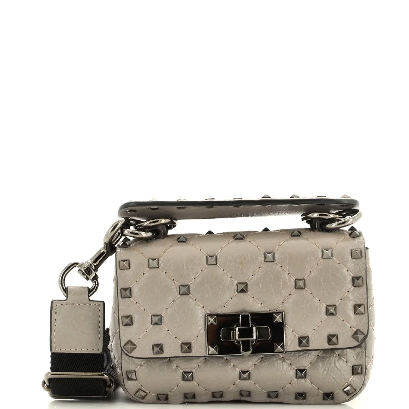 Rockstud Spike Flap Bag Quilted Leather Micro