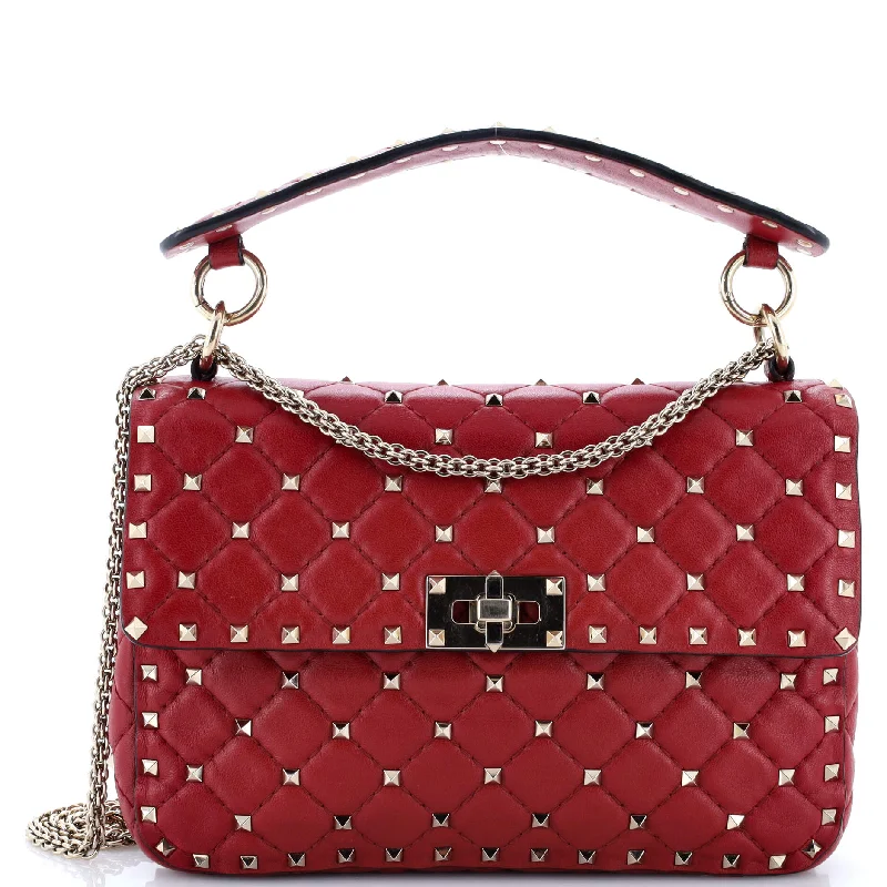 Rockstud Spike Flap Bag Quilted Leather Medium