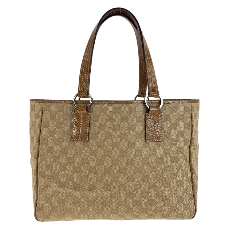 Gucci GG Canvas Leather Tote Bag