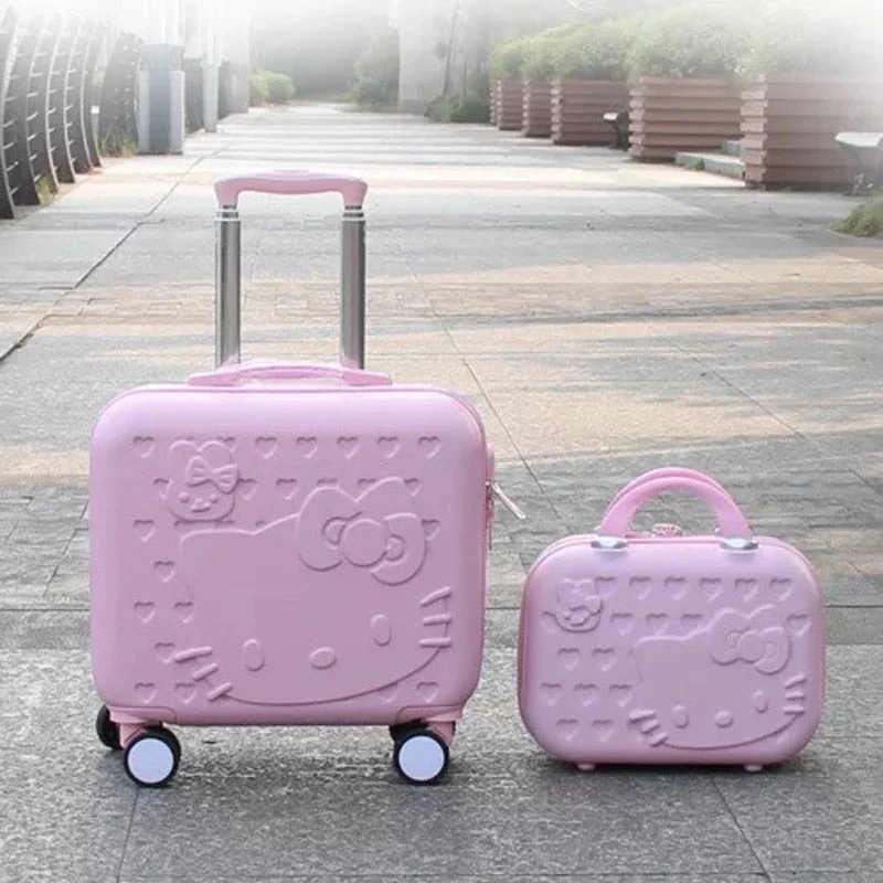 Hello Kitty Luggage Bag,Kids Lovely Suitcase Set,Children Abs Cartoon Trolley Suitcase ,Girls