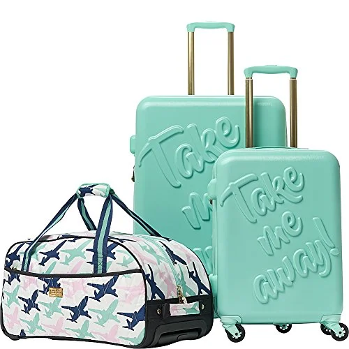 Macbeth Women'S Take Me Away 3 Piece Nested Luggage Set, Mint