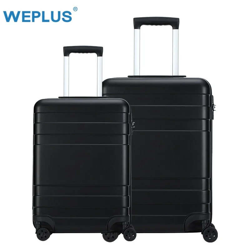 Weplus 2Pcs/Set Travel Suitcase Rolling Luggage Hardside Business Suitcase With Wheels Tsa Lock