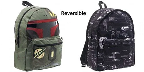 Backpack - Star Wars - Boba Fett W/Reversible Blue Print Licensed Bp2Zhwstw