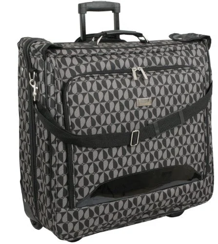 Geoffrey Beene Deluxe Rolling Garment Bag - Hearts Fashion Travel Garment Carrier With Wheels