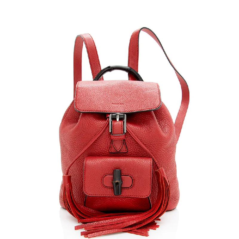 Gucci Vintage Leather Bamboo Small Backpack