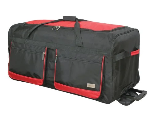 Geoffrey Beene 36 Inch Duffel Wheeler, Black/Red, One Size