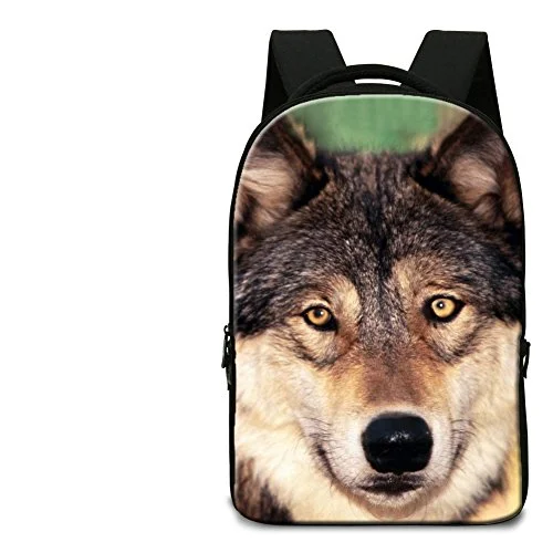 Crazytravel Wolf Travel Computer Notebook Backpack Casual Rucksack Schoolbags For Men Women Teens