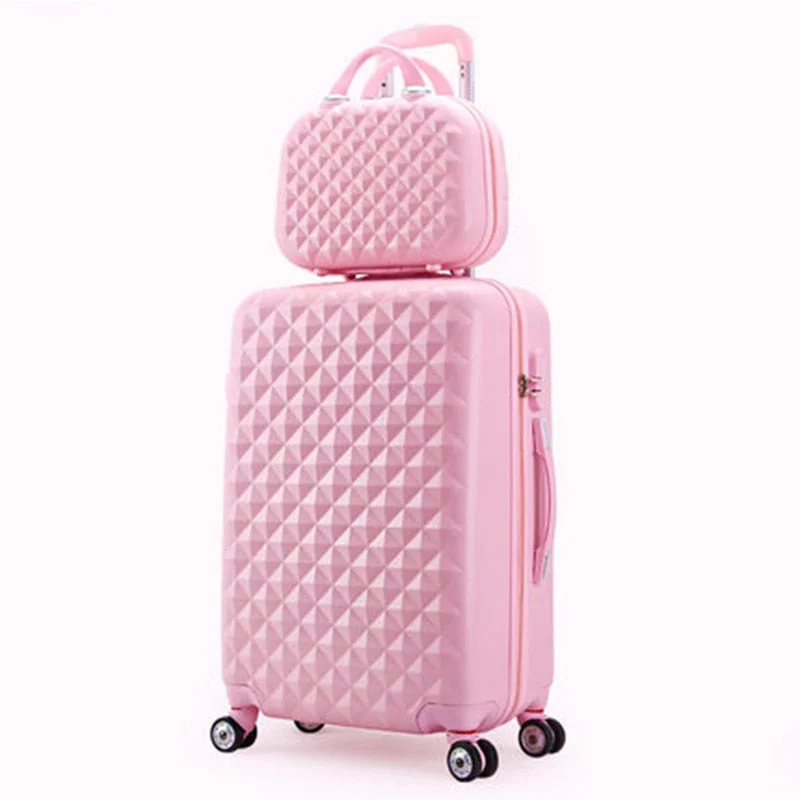 Travel Suitcase Set Rolling Luggage Set Spinner Trolley Case 20" Boarding Wheel Woman Cosmetic Case