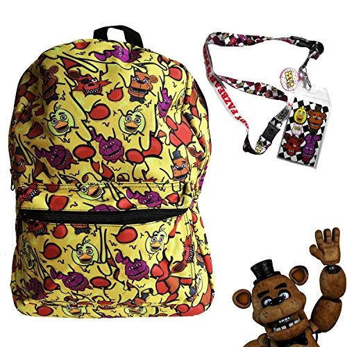 Fnaf Five Nights At Freddy'S School Backpack Luggage Bag With Lanyard (Fnaf Cheese Melt)