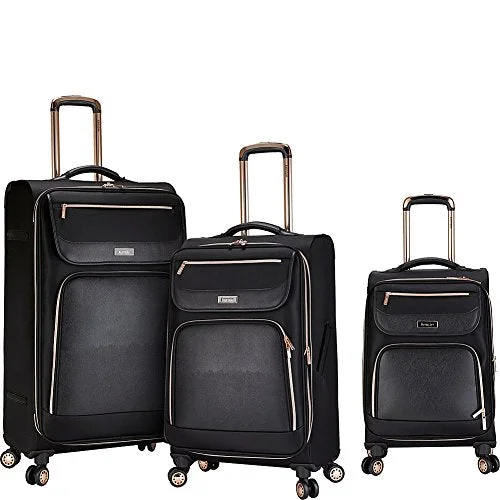 Kensie Luggage Kensie 3-Piece Softside Luggage Set, Black