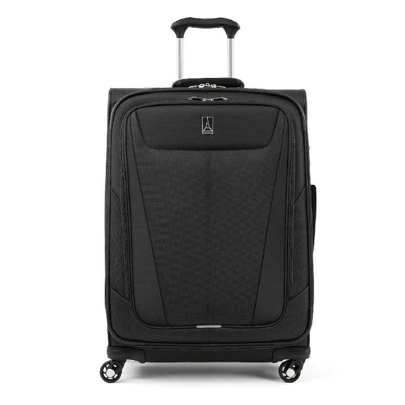 Travelpro Maxlite 5 Lightweight Checked Medium 25" Expandable Softside Luggage Black, 25-inch