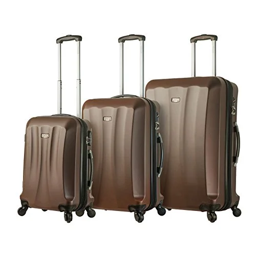 Viaggi Mia Italy Siena Hardside Spinner 3Pc Set, Brown