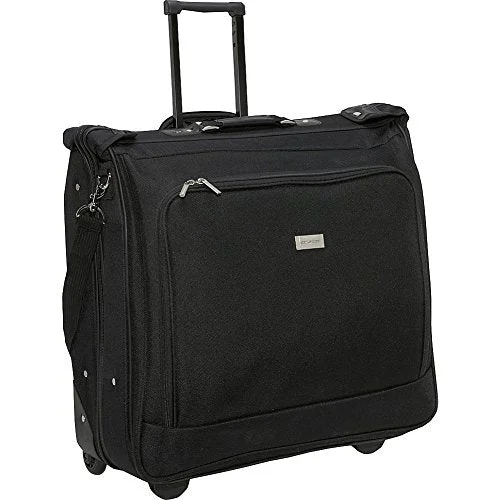 Geoffrey Beene Deluxe Rolling Garment Bag - Travel Garment Carrier With Wheels - Black