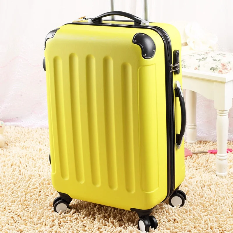 Wholesale!20 24 28 Abs Pc Travel Luggage Sets,High Quality Straps Style Trolley Travel Luggage